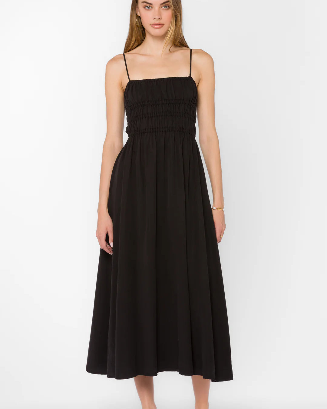 VELVET HEART TANELLA MIDI DRESS - BLACK