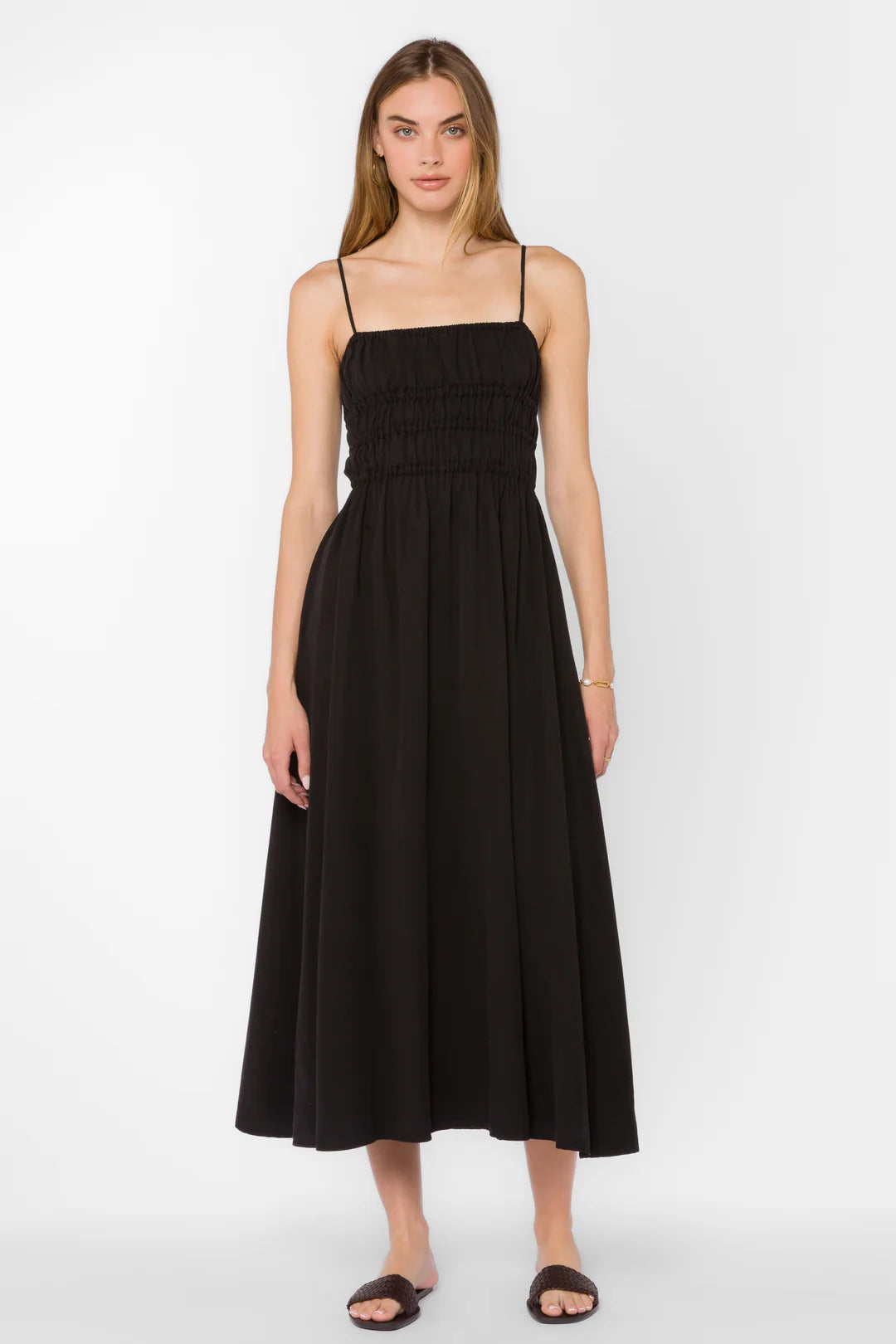 VELVET HEART TANELLA MIDI DRESS - BLACK