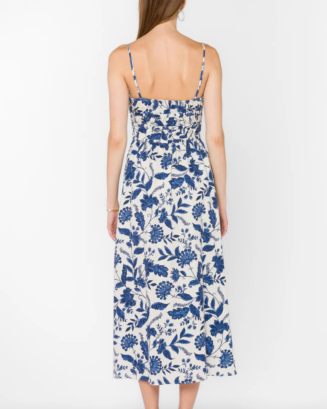 VELVET HEART TANELLA MIDI DRESS - BLUE FLORAL