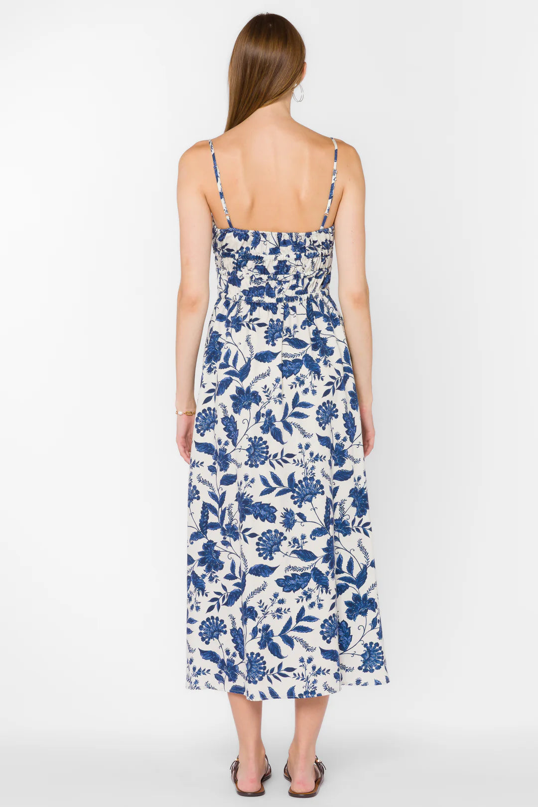 VELVET HEART TANELLA MIDI DRESS - BLUE FLORAL