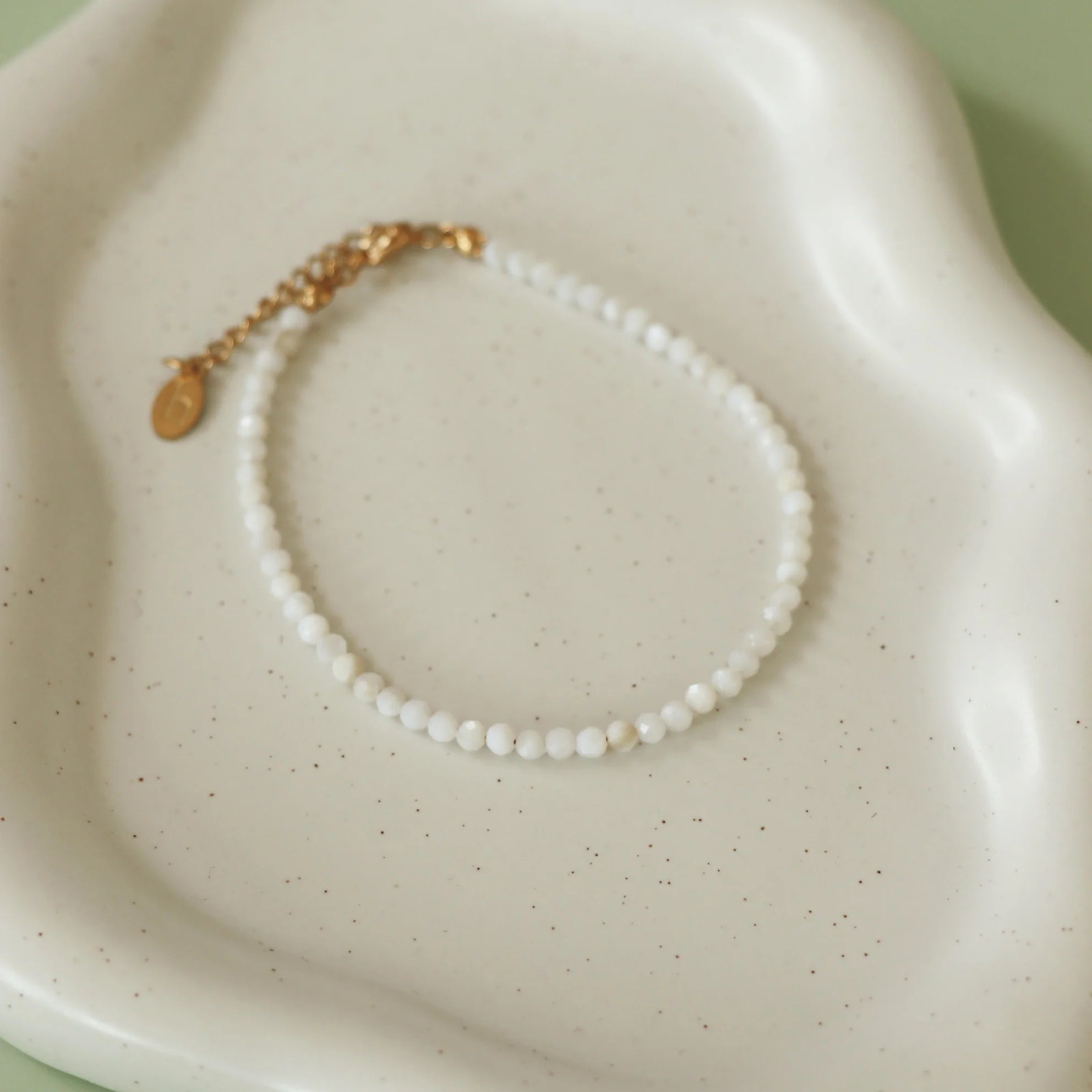THE WILYA BRACELET - WHITE JADE