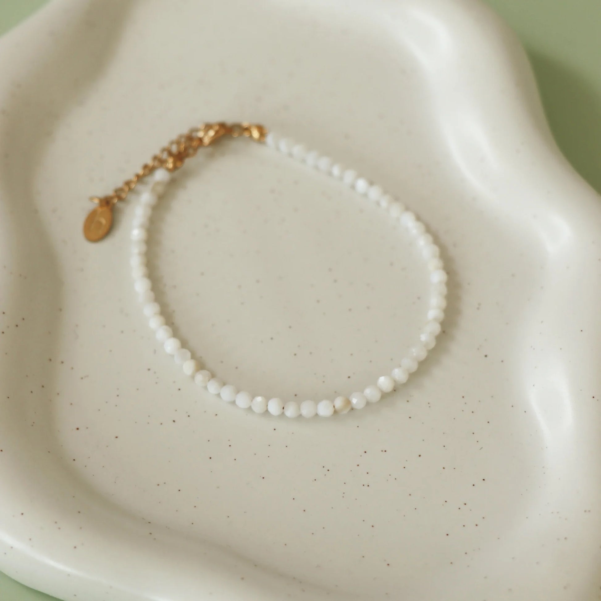 THE WILYA BRACELET - WHITE JADE