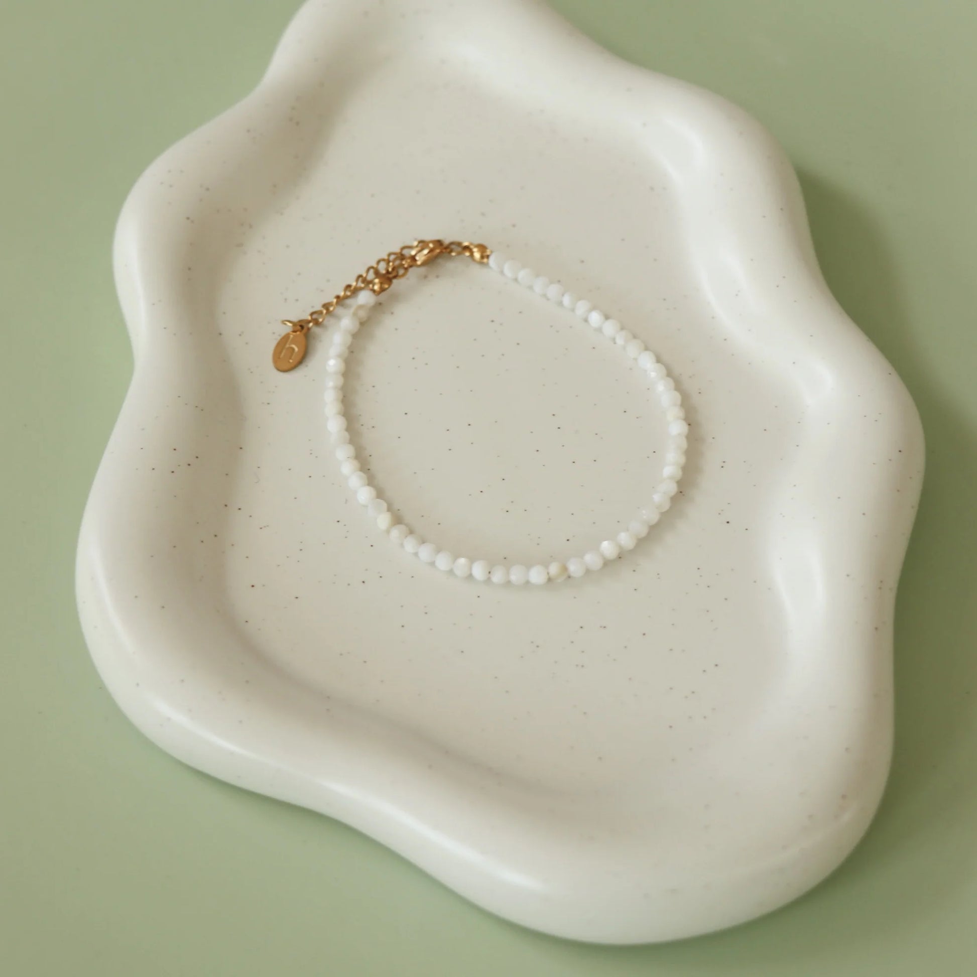 THE WILYA BRACELET - WHITE JADE