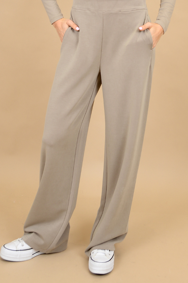 VICTORIA SUPER SOFT MODAL WIDE LEG PANT - NOMAD