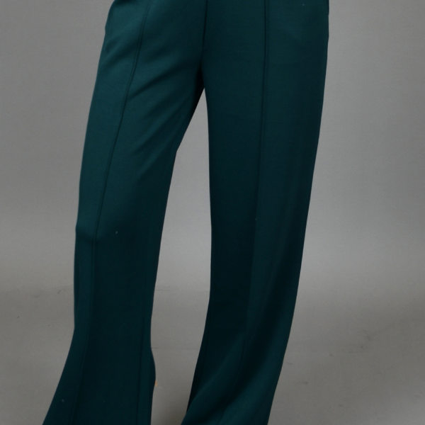 POLINE SUPER SOFT KNIT PINTUCK PANT - JUNGLE GREEN - LAST SIZE XS