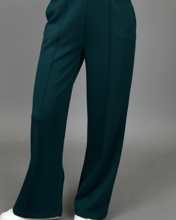 POLINE SUPER SOFT KNIT PINTUCK PANT - JUNGLE GREEN - LAST SIZE XS