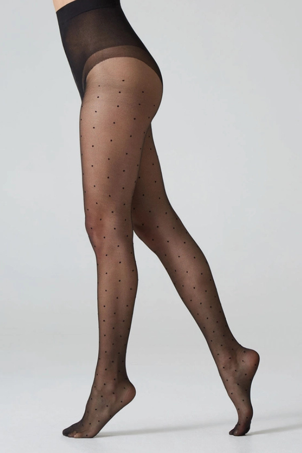 CETTE POLKA DOT TIGHTS - BLACK