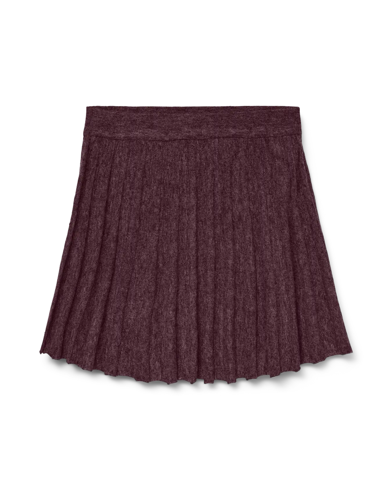 VM MARINA KNIT PLEAT SKIRT - WINETASTING MELANGE