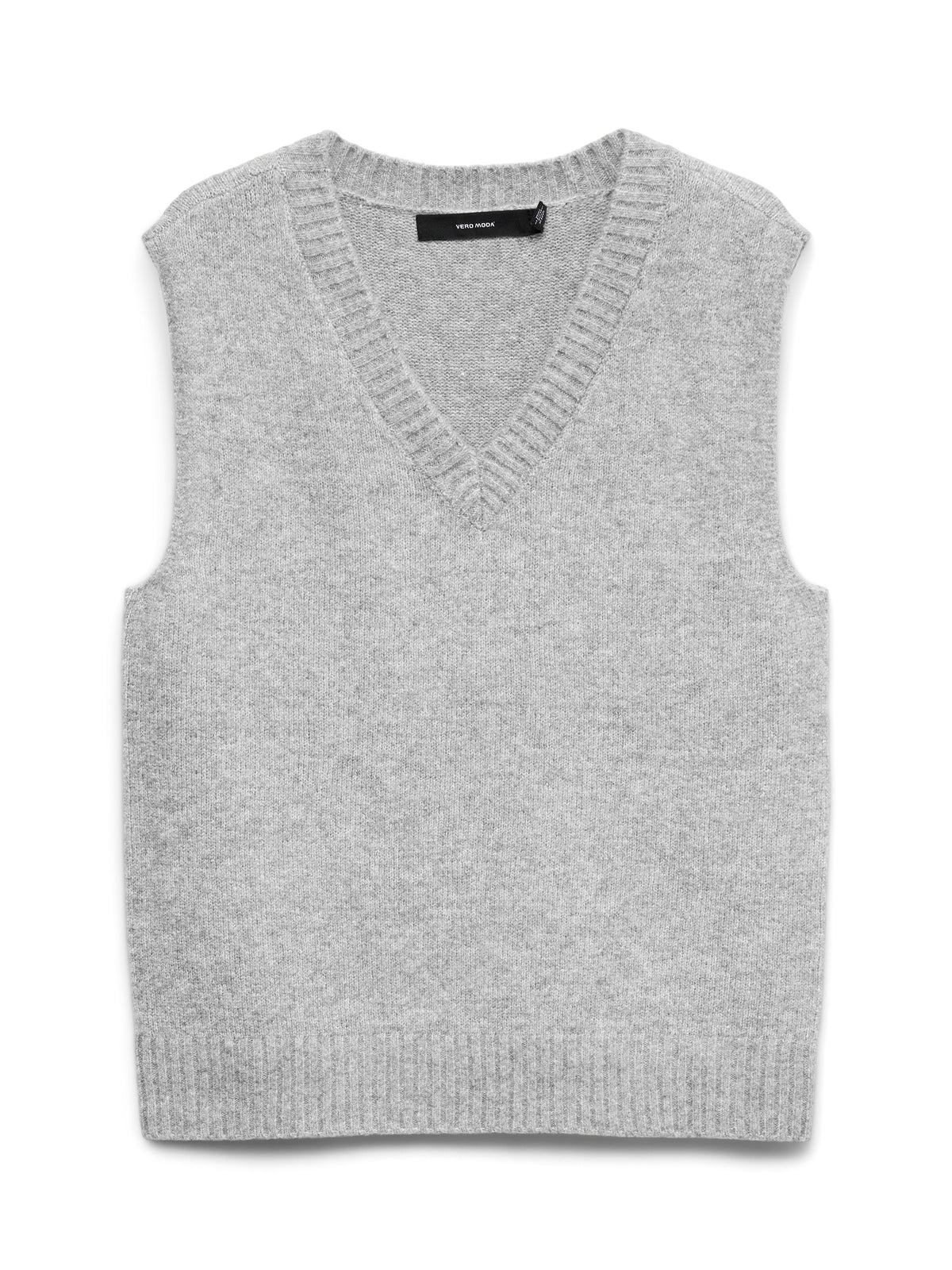 VM BOOM V NECK VEST - LIGHT GREY MELANGE