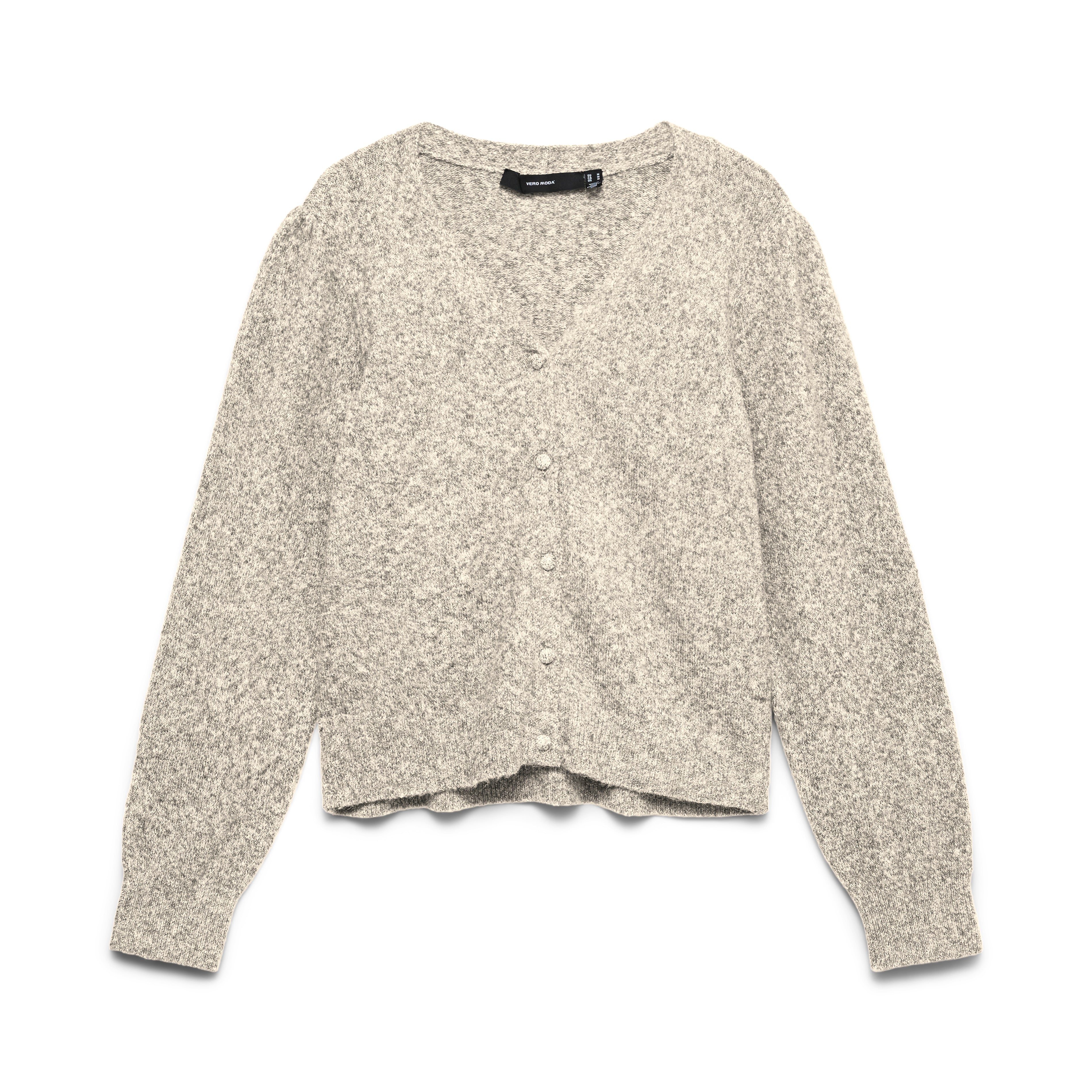 VM DOFFY V NECK CARDIGAN - BIRCH