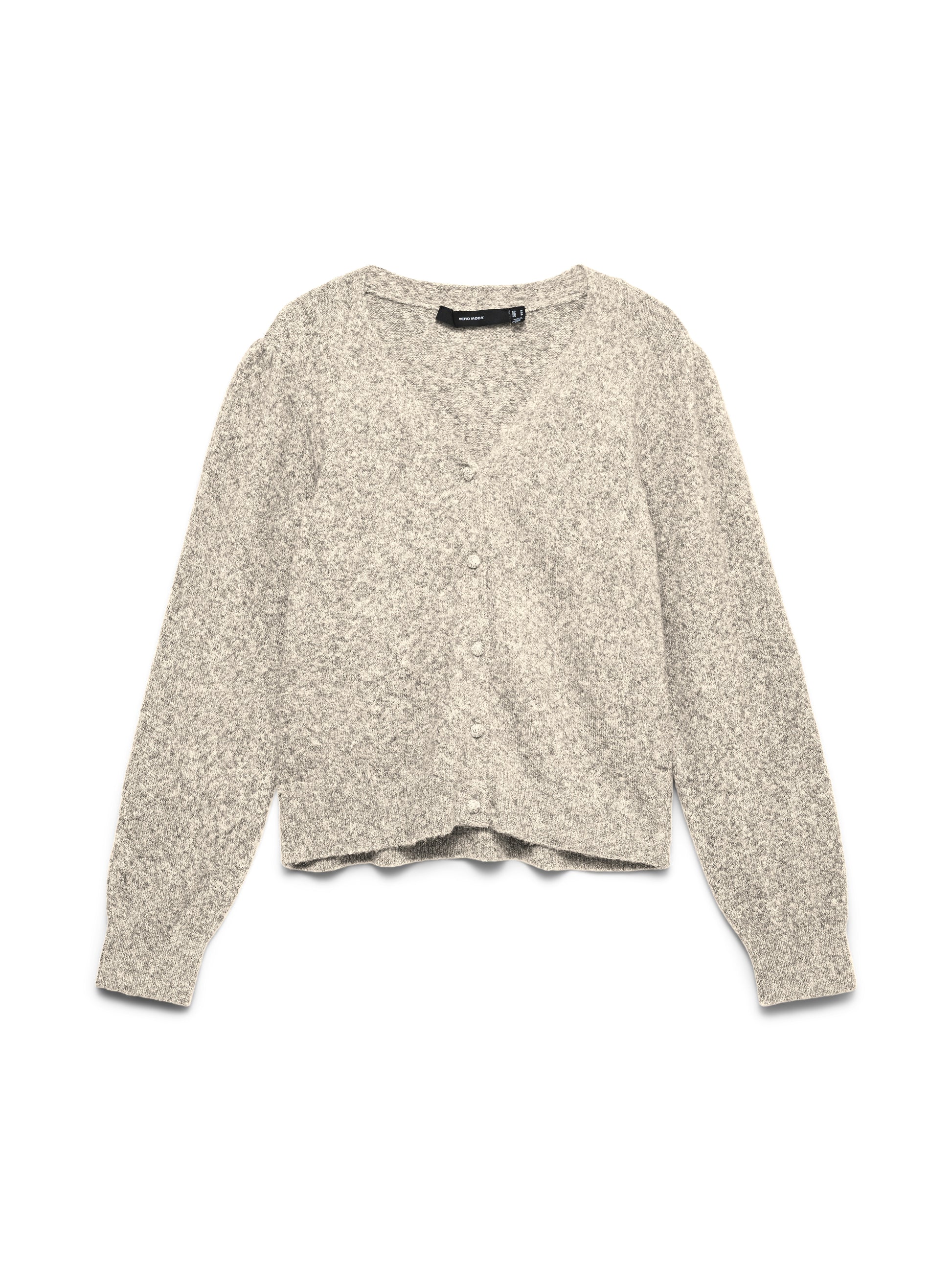 VM DOFFY V NECK CARDIGAN - BIRCH