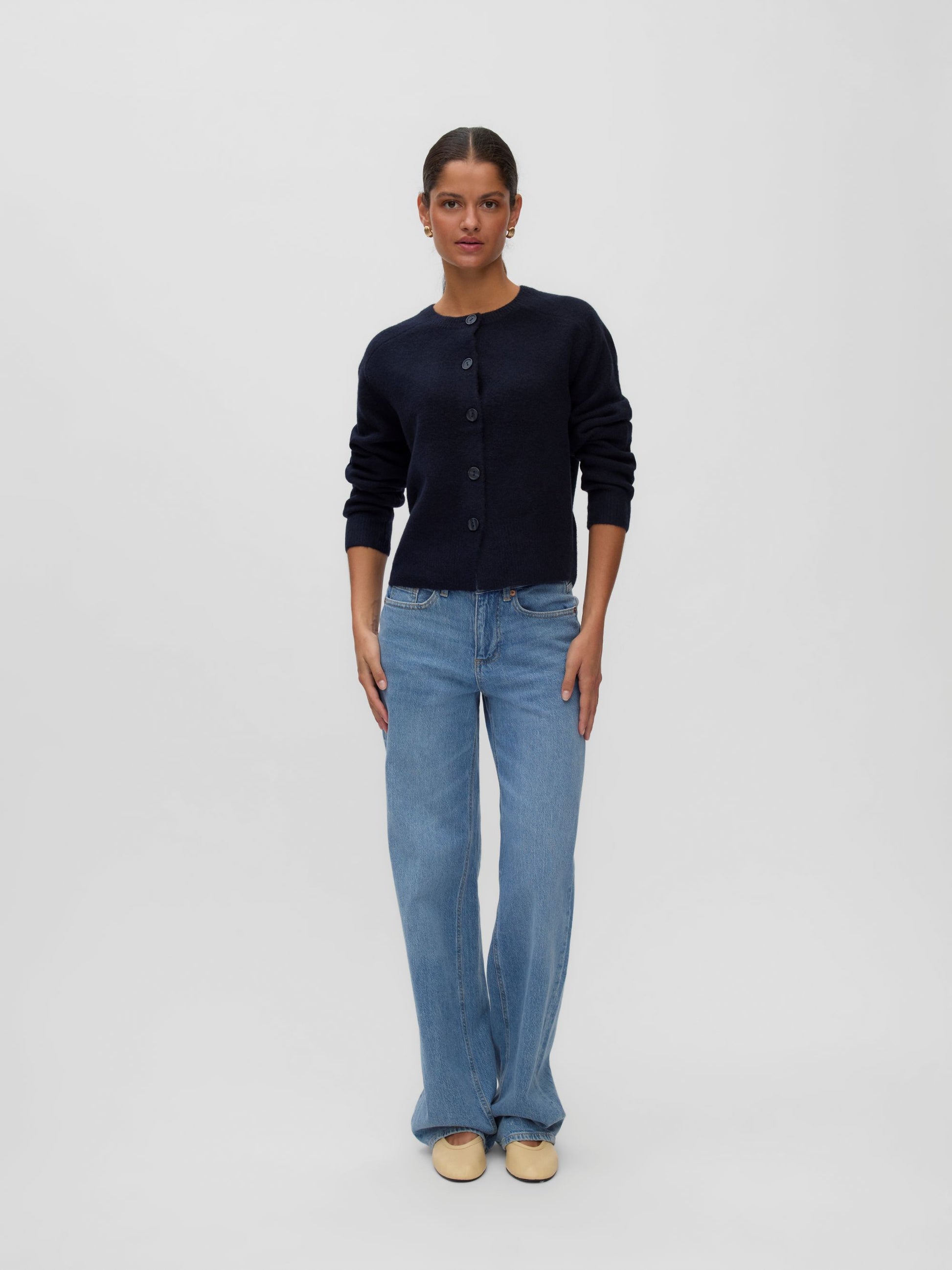 VM SIF O NECK CARDIGAN - NIGHT SKY