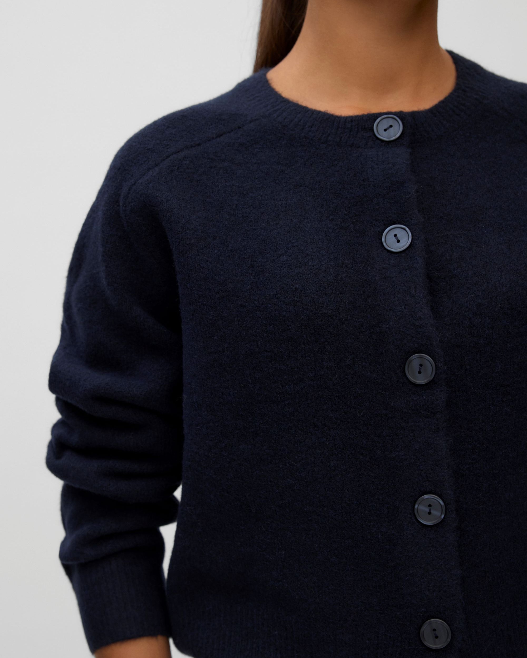 VM SIF O NECK CARDIGAN - NIGHT SKY
