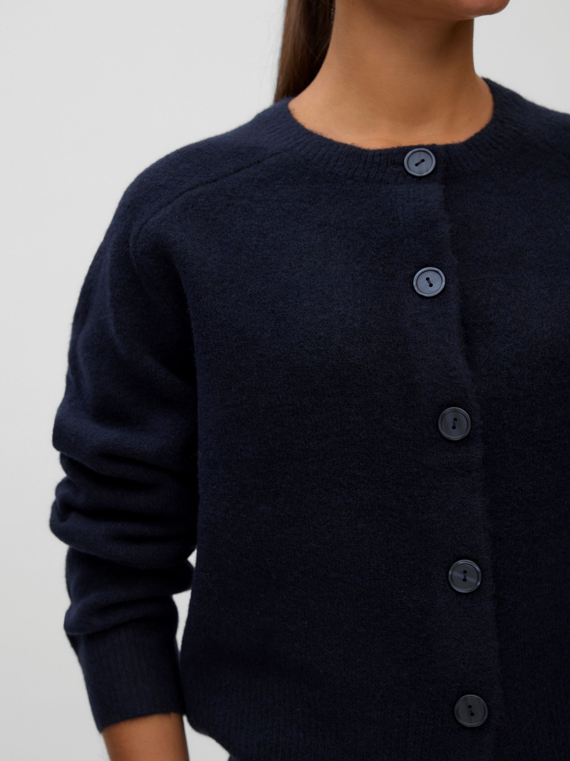 VM SIF O NECK CARDIGAN - NIGHT SKY