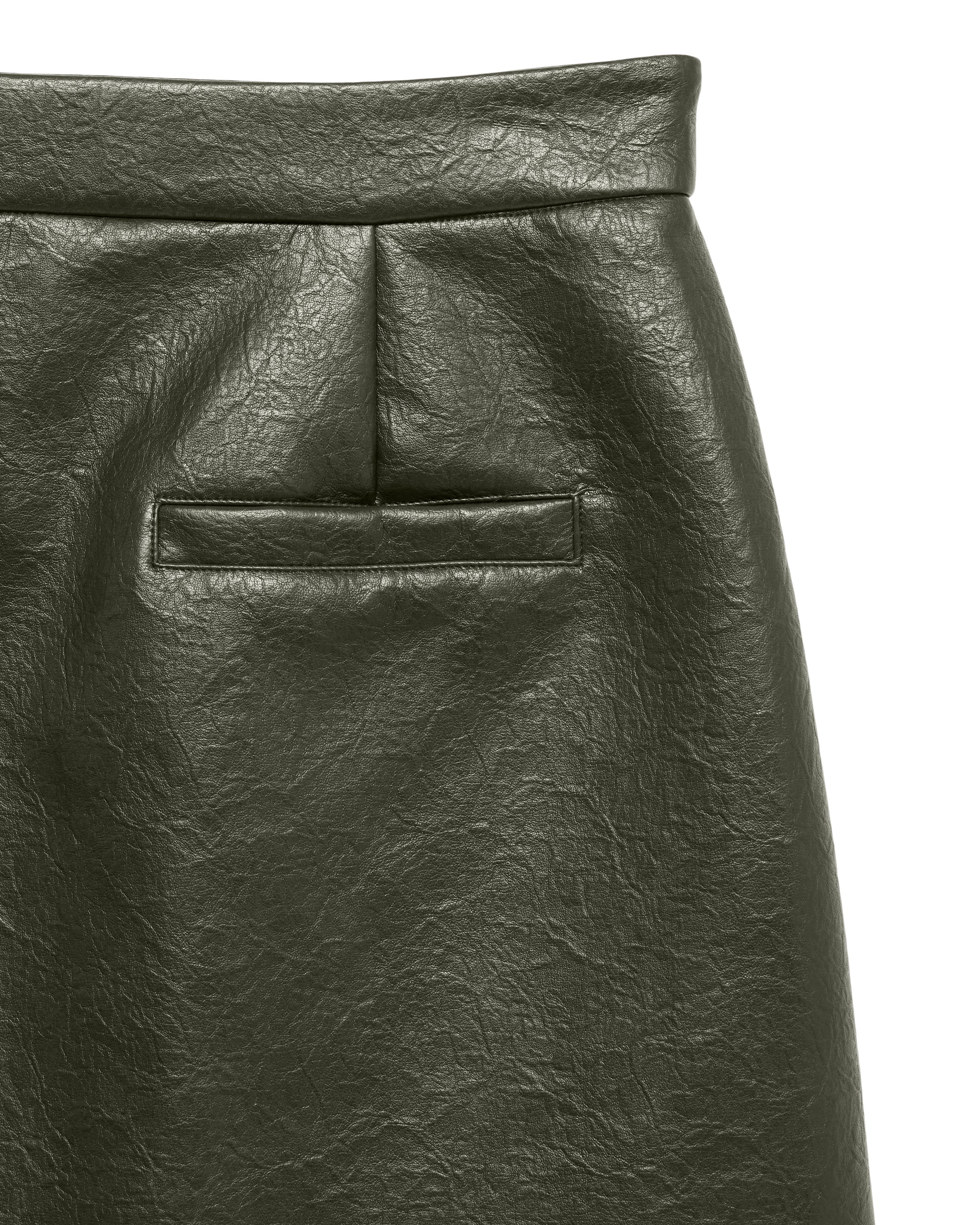 VM BRIDGET FAUX LEATHER SKIRT - FOREST NIGHT
