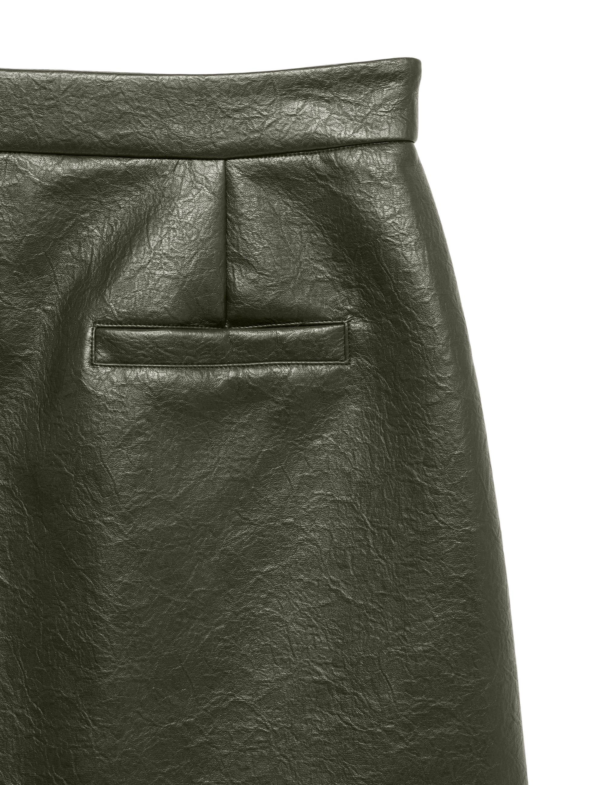 VM BRIDGET FAUX LEATHER SKIRT - FOREST NIGHT