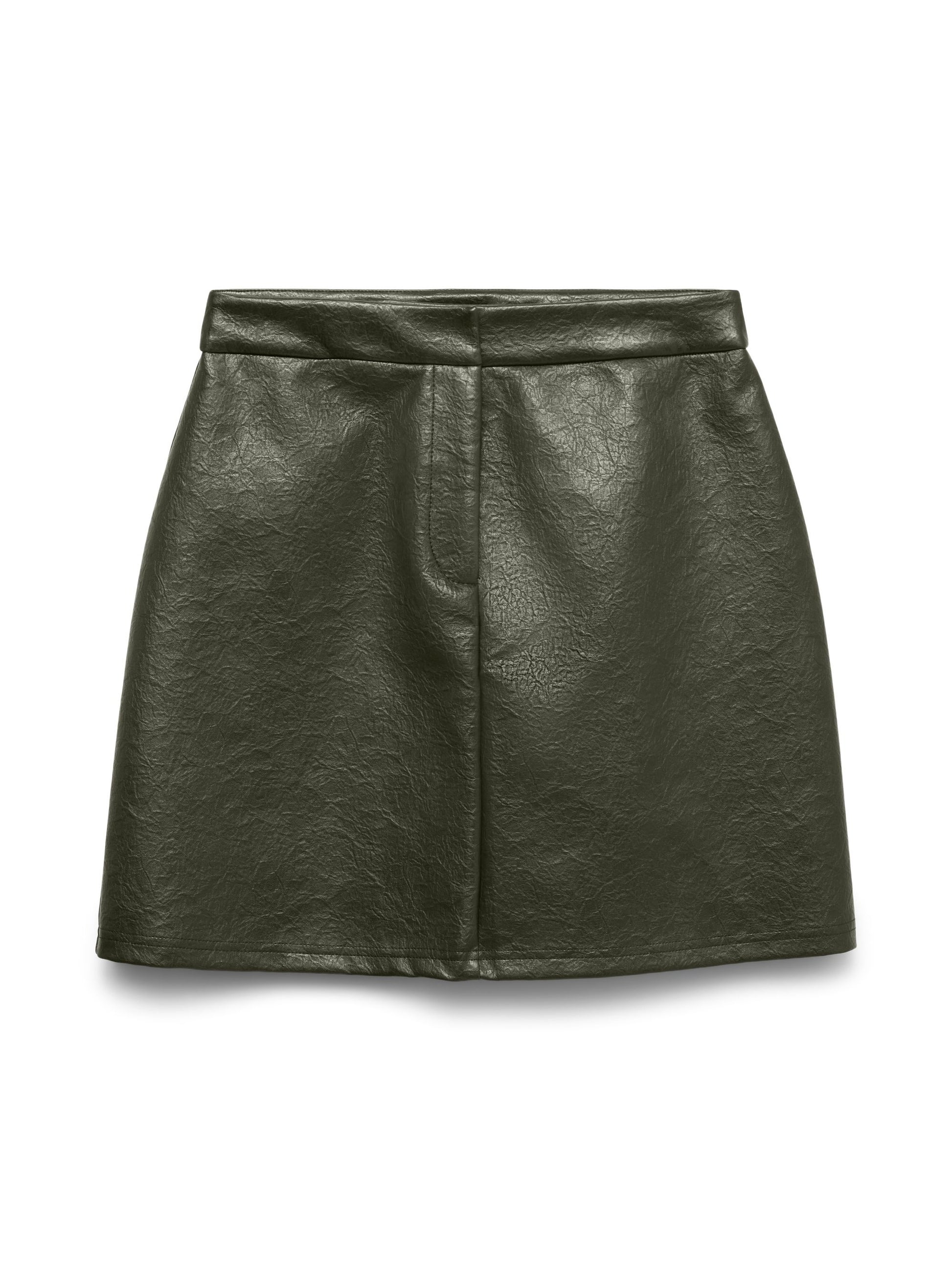 VM BRIDGET FAUX LEATHER SKIRT - FOREST NIGHT