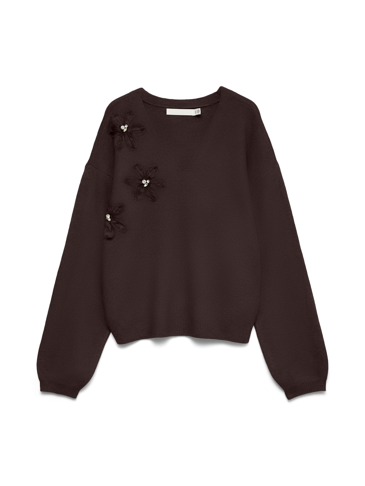 VM SMERALDA V NECK PULLOVER - CHOCOLATE TORTE