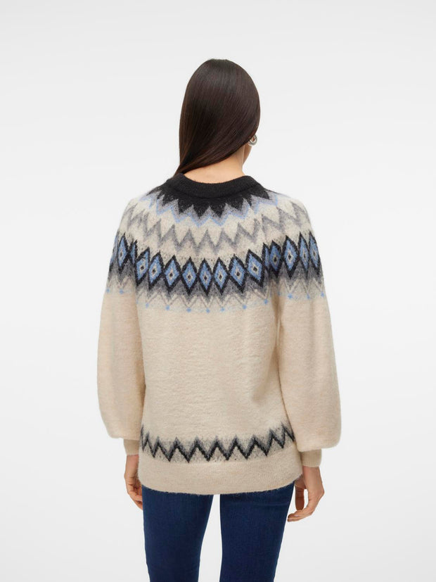 VISITI O NECK PULLOVER - BLACK + BIRCH