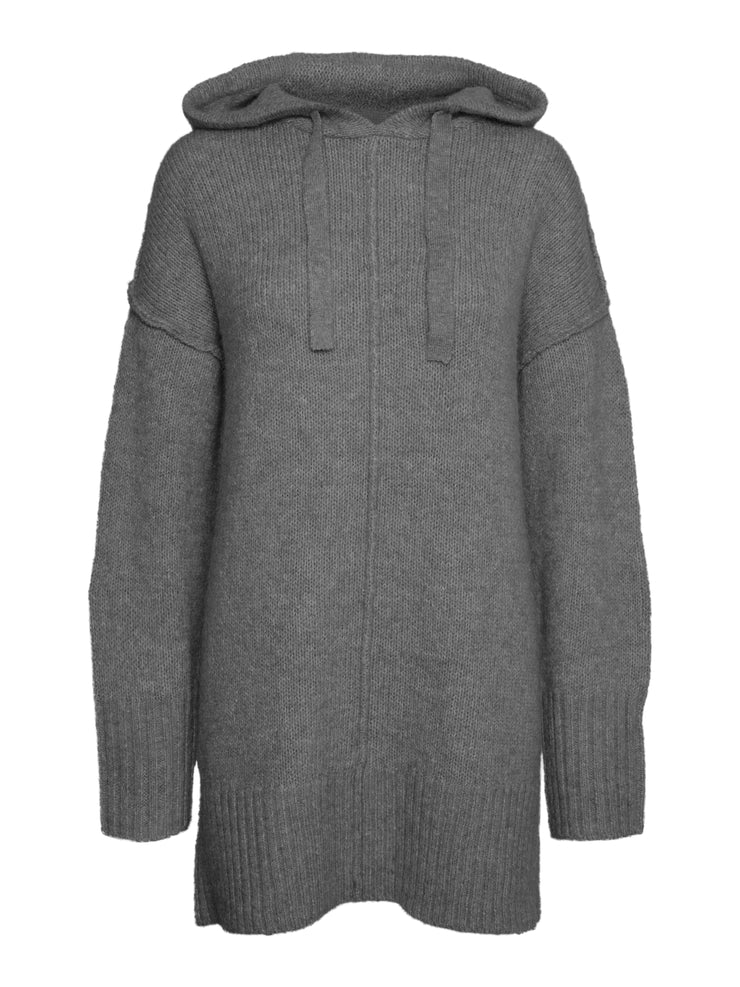 NOELLE LONG HOOD PULLOVER - MEDIUM GREY MELANGE