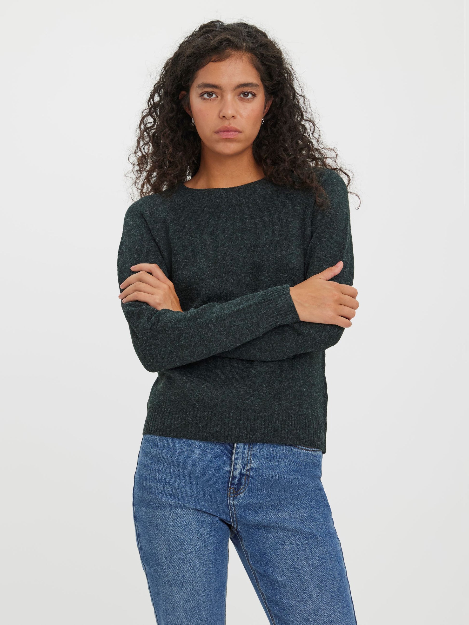 DOFFY SOFT KNIT SWEATER - PINE GROVE - LAST SIZE M