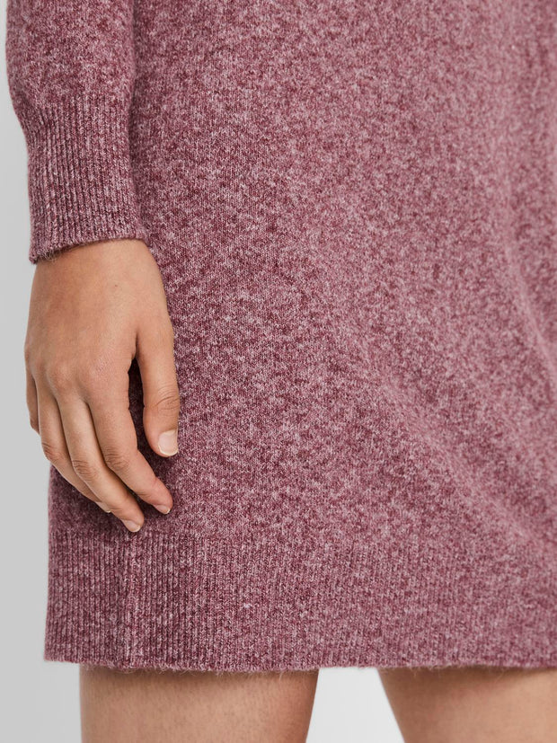 DOFFY O NECK SWEATER DRESS - FIRED BRICK