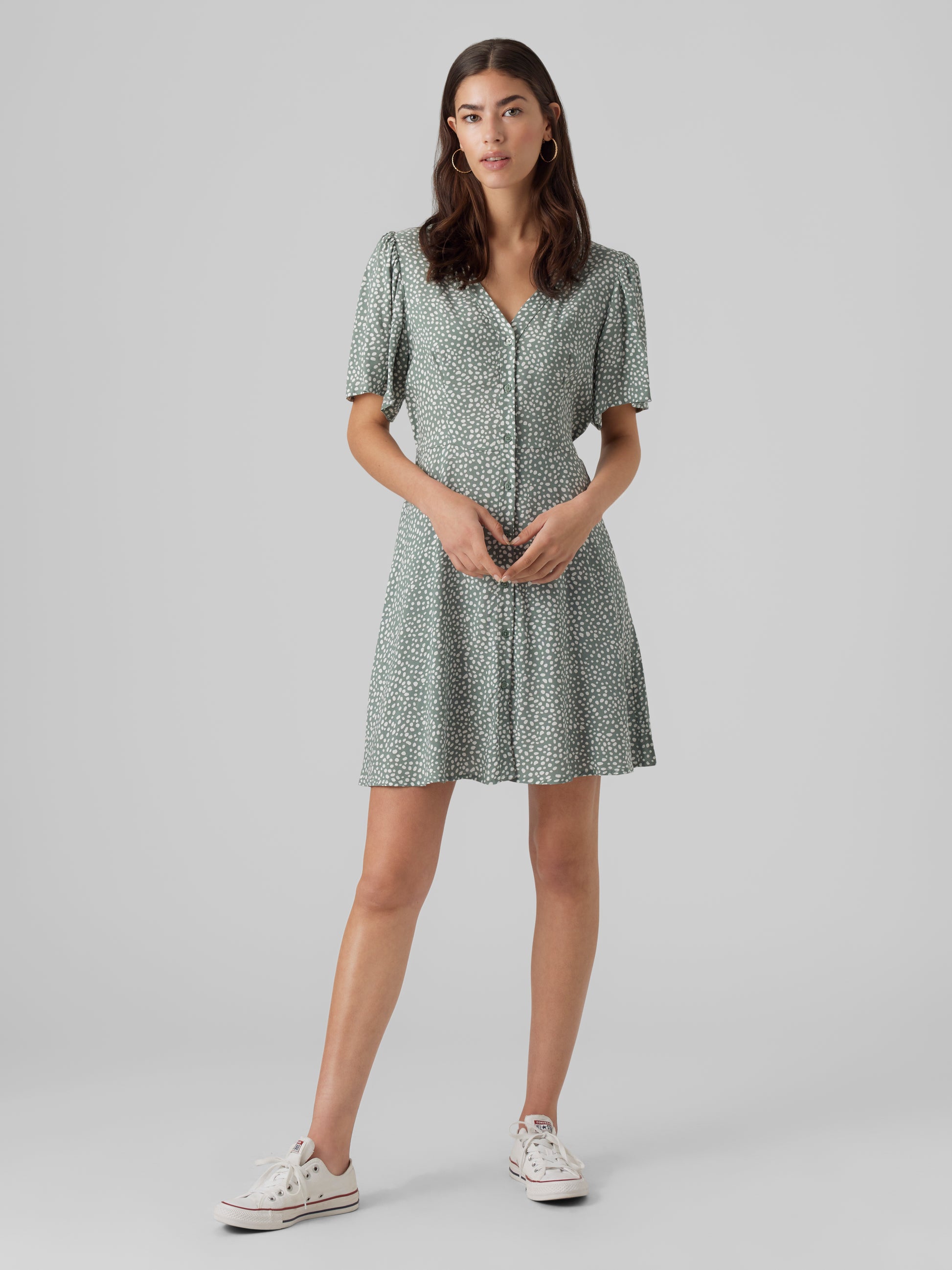 VM ALBA PRINTED DRESS - LAUREL WREATH DOT