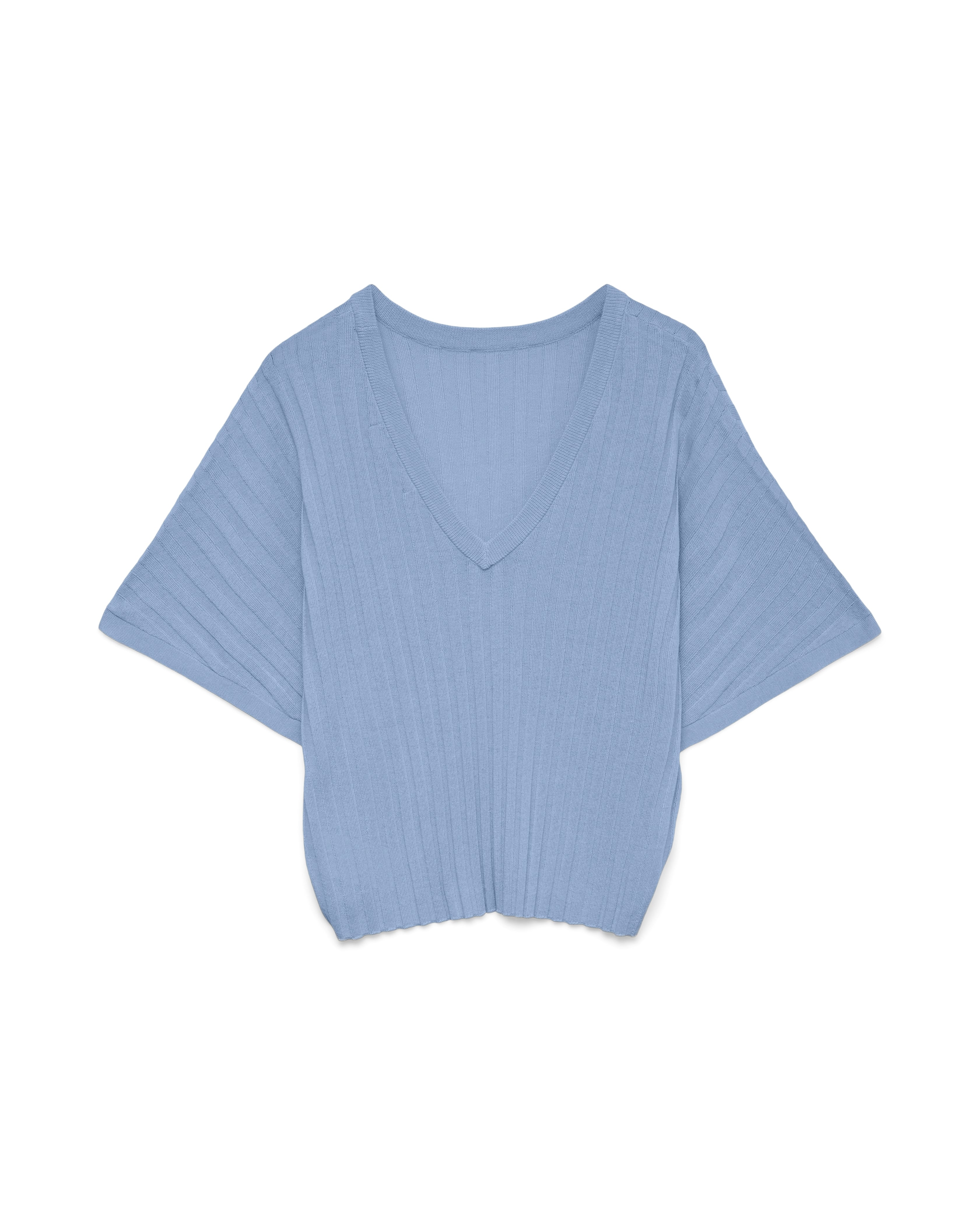 VM BARBADOS SS V-BACK PULLOVER - BRUNNERA BLUE