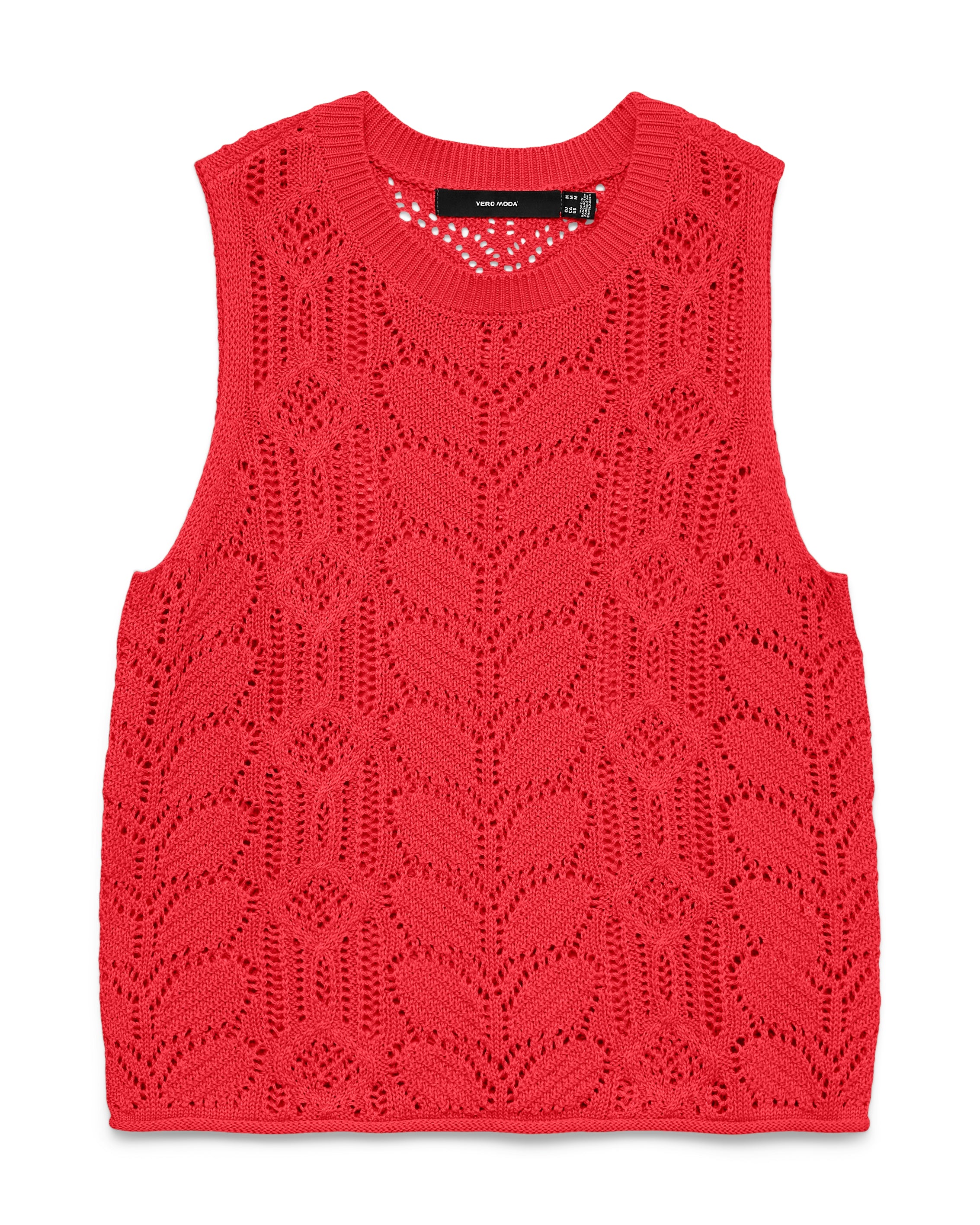 VM MARINA O NECK KNIT TANK - POINSETTIA