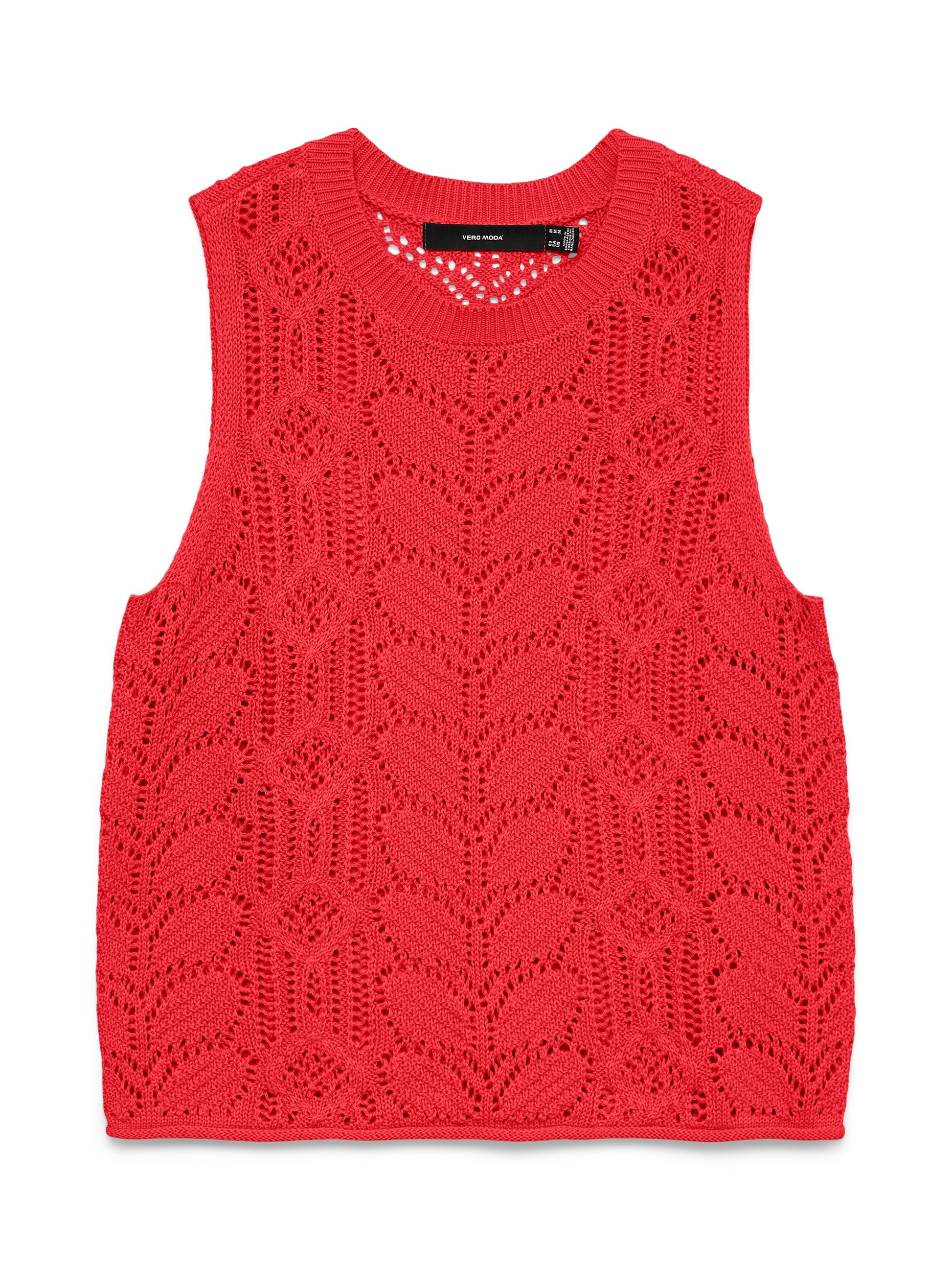 VM MARINA O NECK KNIT TANK - POINSETTIA