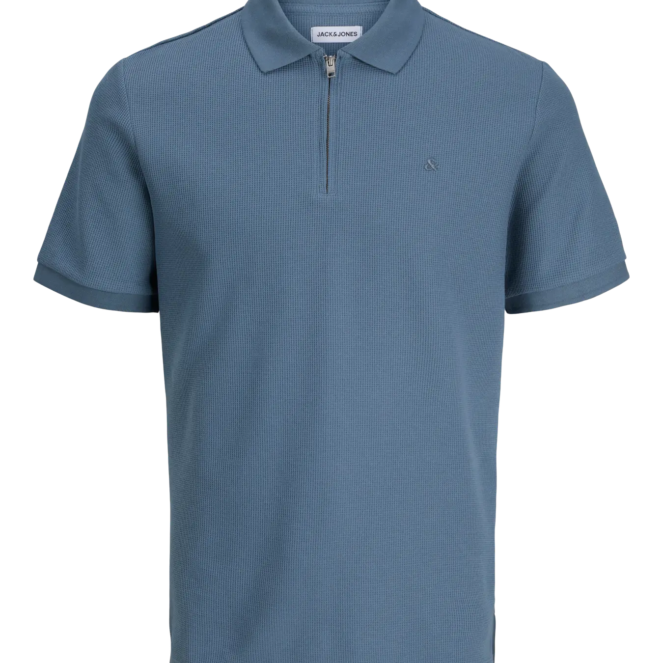 JJ AUSTIN ZIP POLO - BLUE MIRAGE