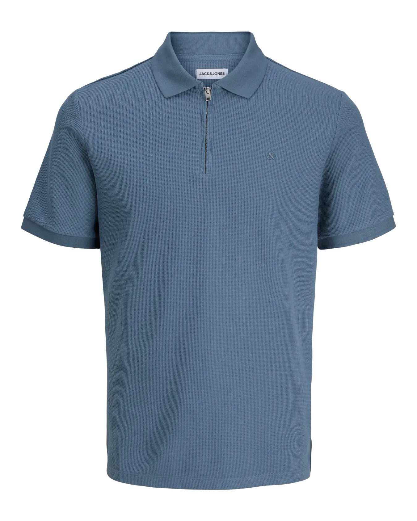 JJ AUSTIN ZIP POLO - BLUE MIRAGE