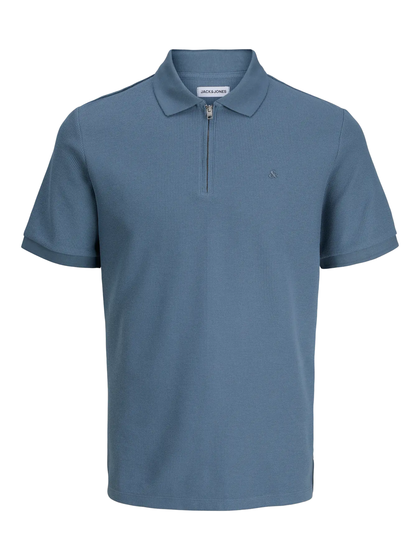 JJ AUSTIN ZIP POLO - BLUE MIRAGE