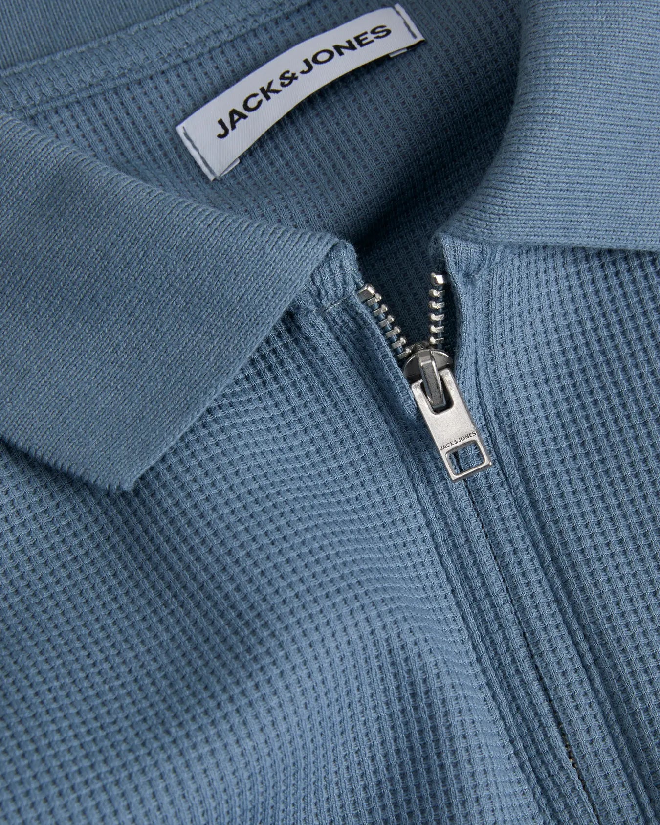 JJ AUSTIN ZIP POLO - BLUE MIRAGE
