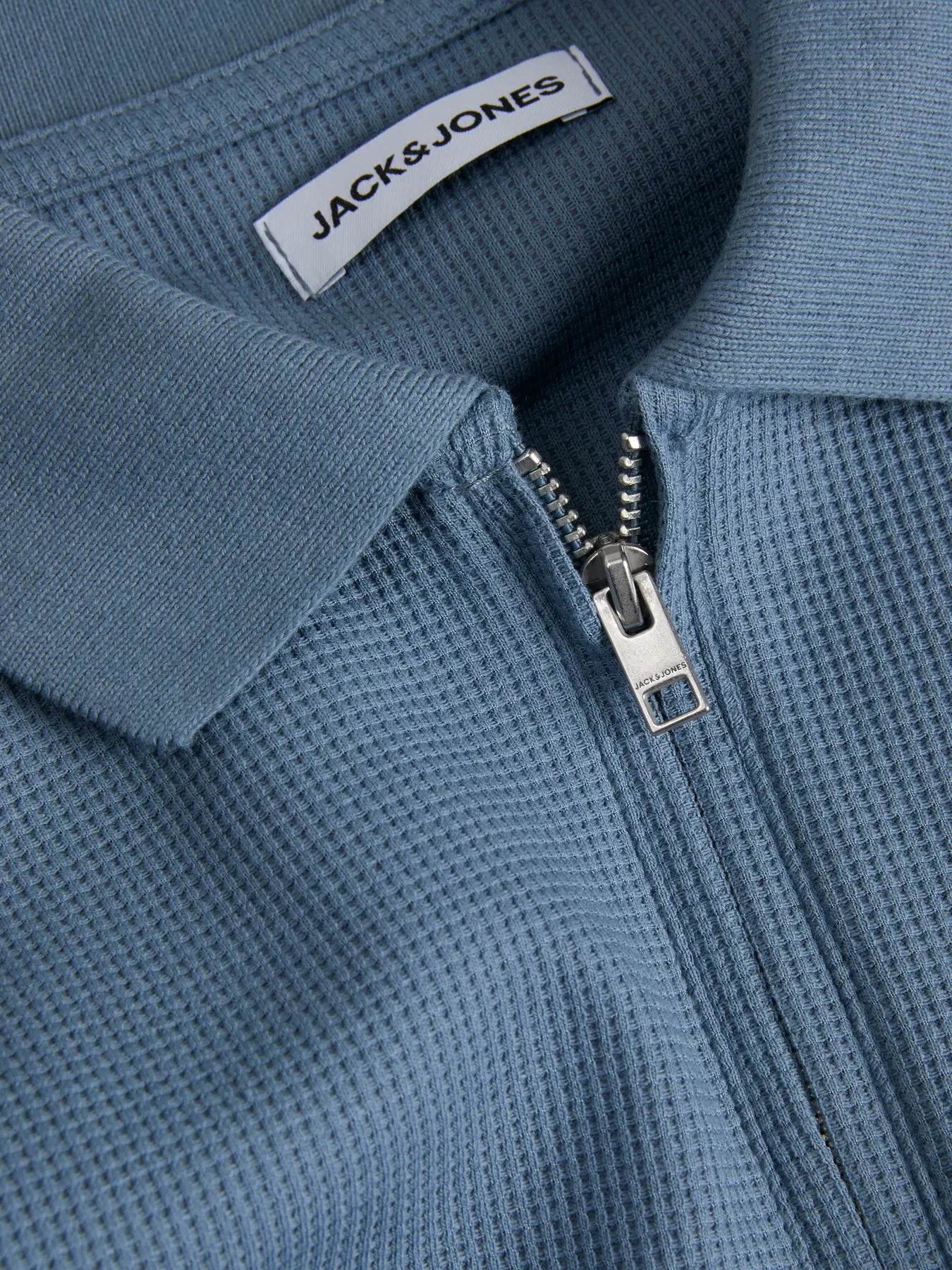 JJ AUSTIN ZIP POLO - BLUE MIRAGE