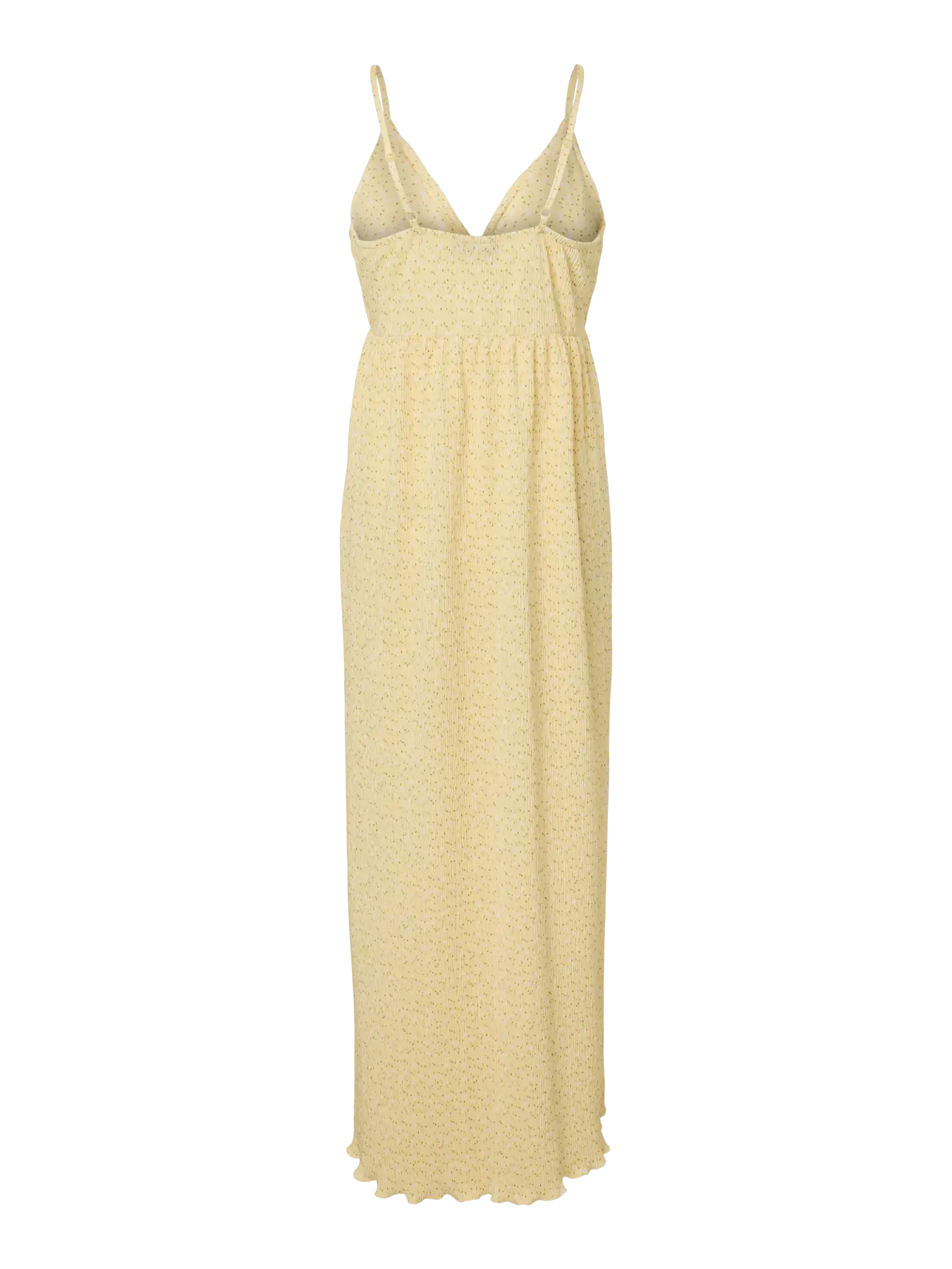 PIECES FLORA PRINTED STRAP DRESS - FRENCH VANILLA