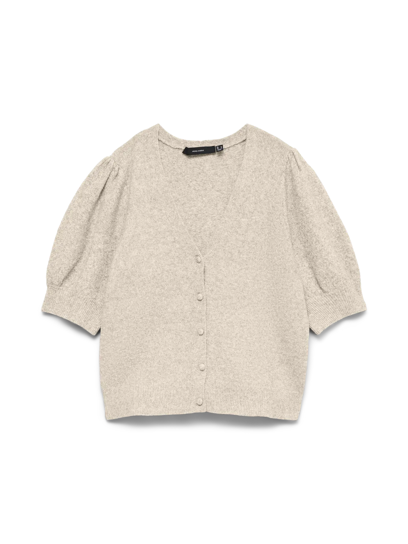 VM DOFFY 2/4 V NECK CARDIGAN - BIRCH
