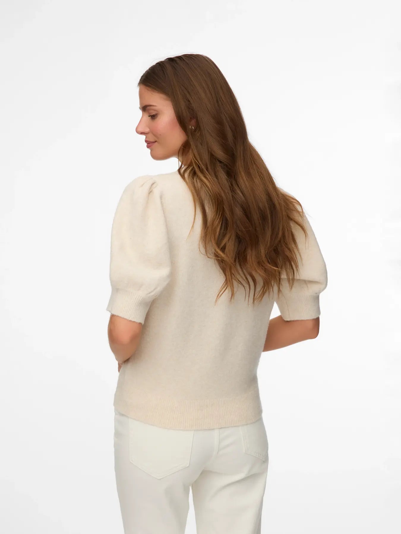VM DOFFY 2/4 V NECK CARDIGAN - BIRCH