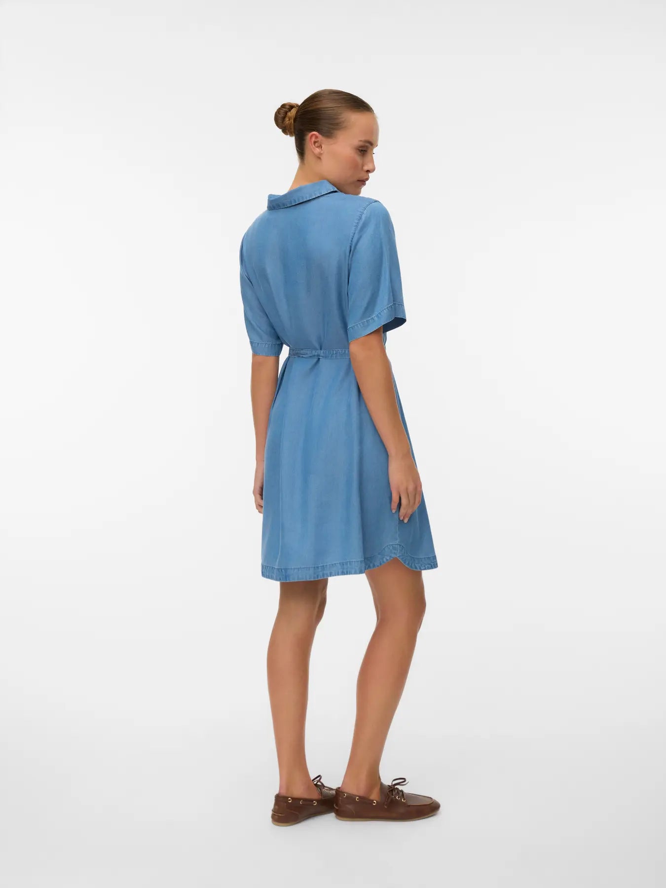 VM BREE TENCIL SHIRT DRESS - MEDIUM BLUE DENIM