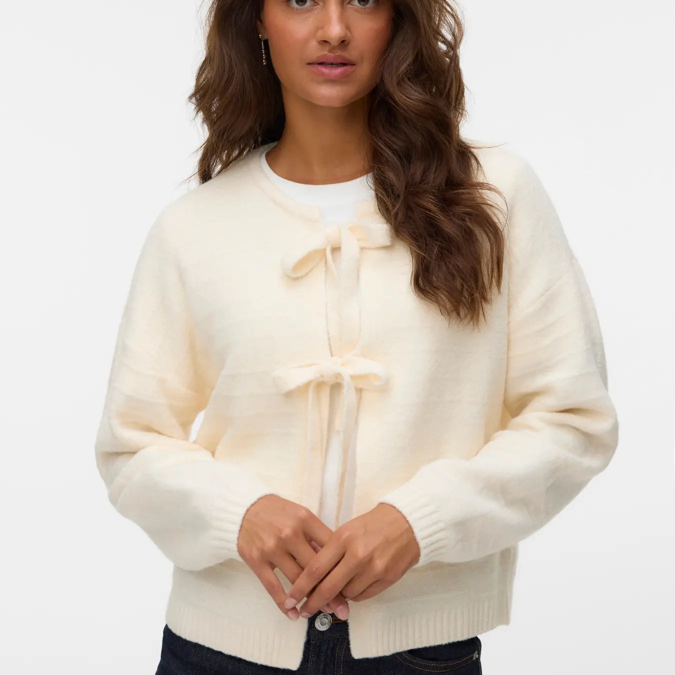 VM BOOM TIE CARDIGAN - BIRCH