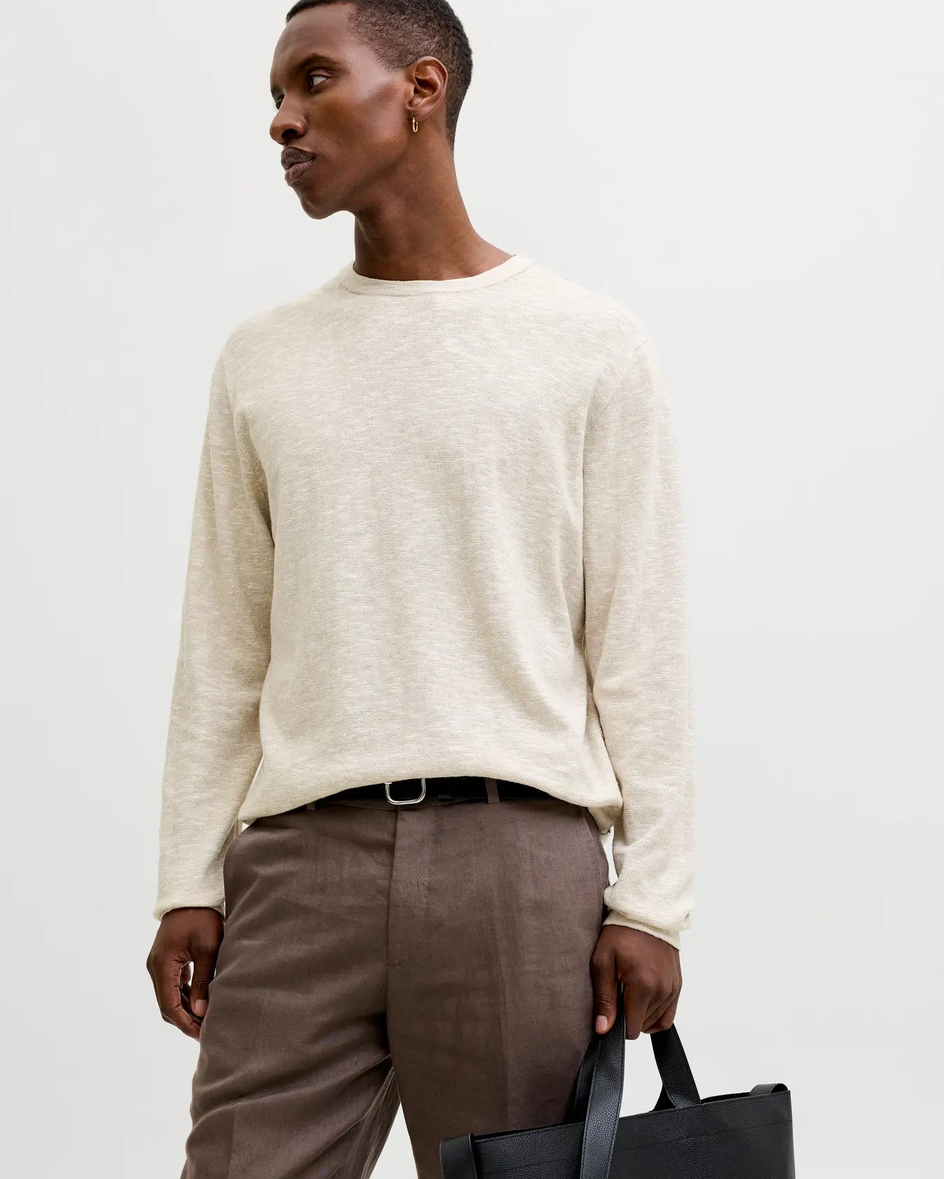 JJ SUMMER KNIT CREW NECK - WHITE