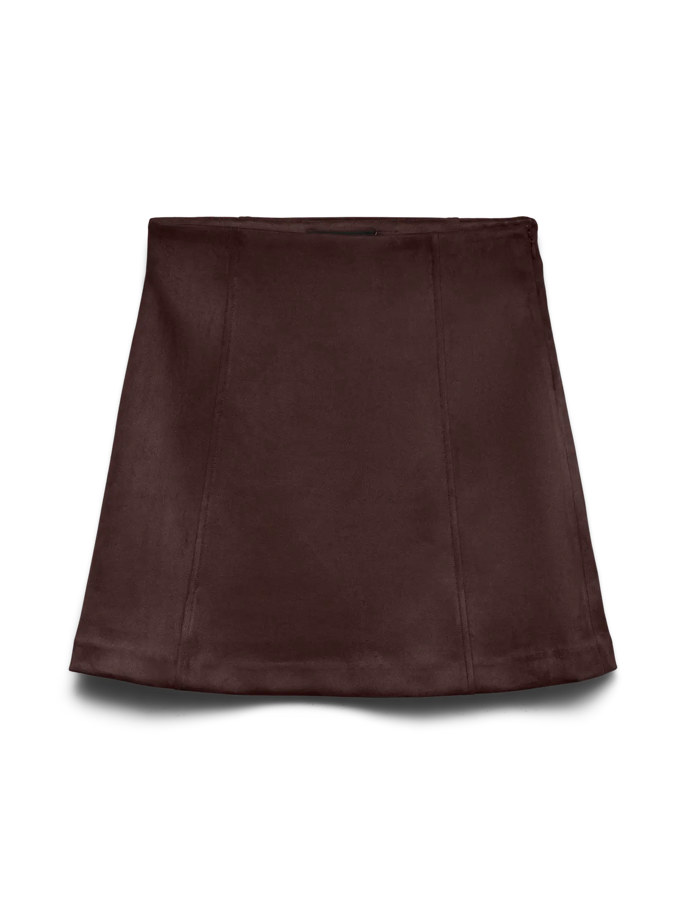 VM DONNA SUEDE KNEE LENGTH SKIRT - COFFEE BEAN