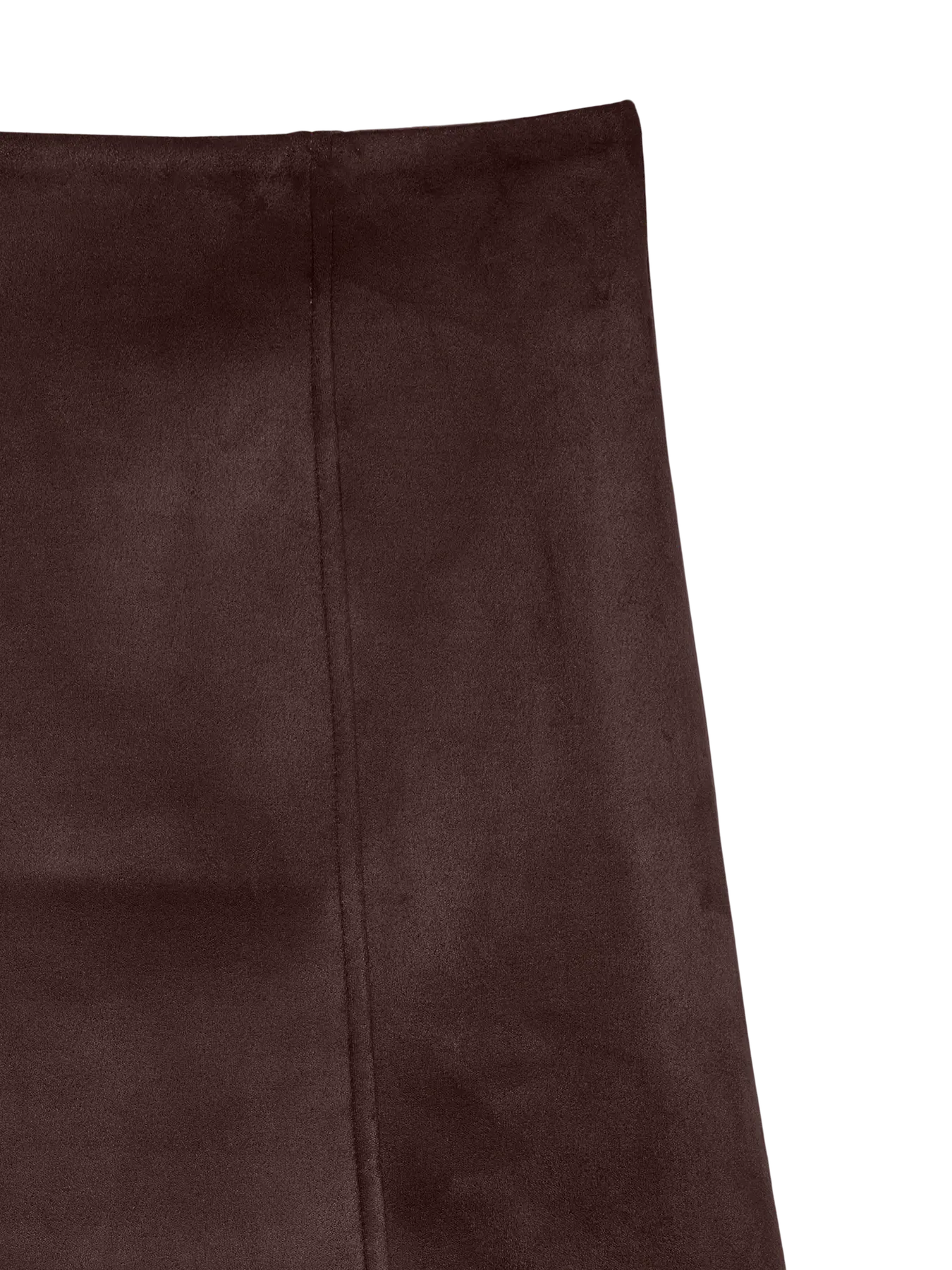 VM DONNA SUEDE KNEE LENGTH SKIRT - COFFEE BEAN