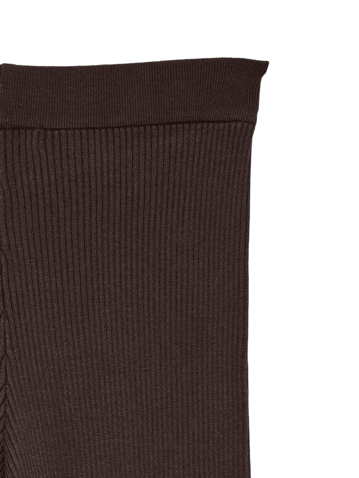 VM GOLD LUX RIBBED PANT - CHOCOLATE TORTE