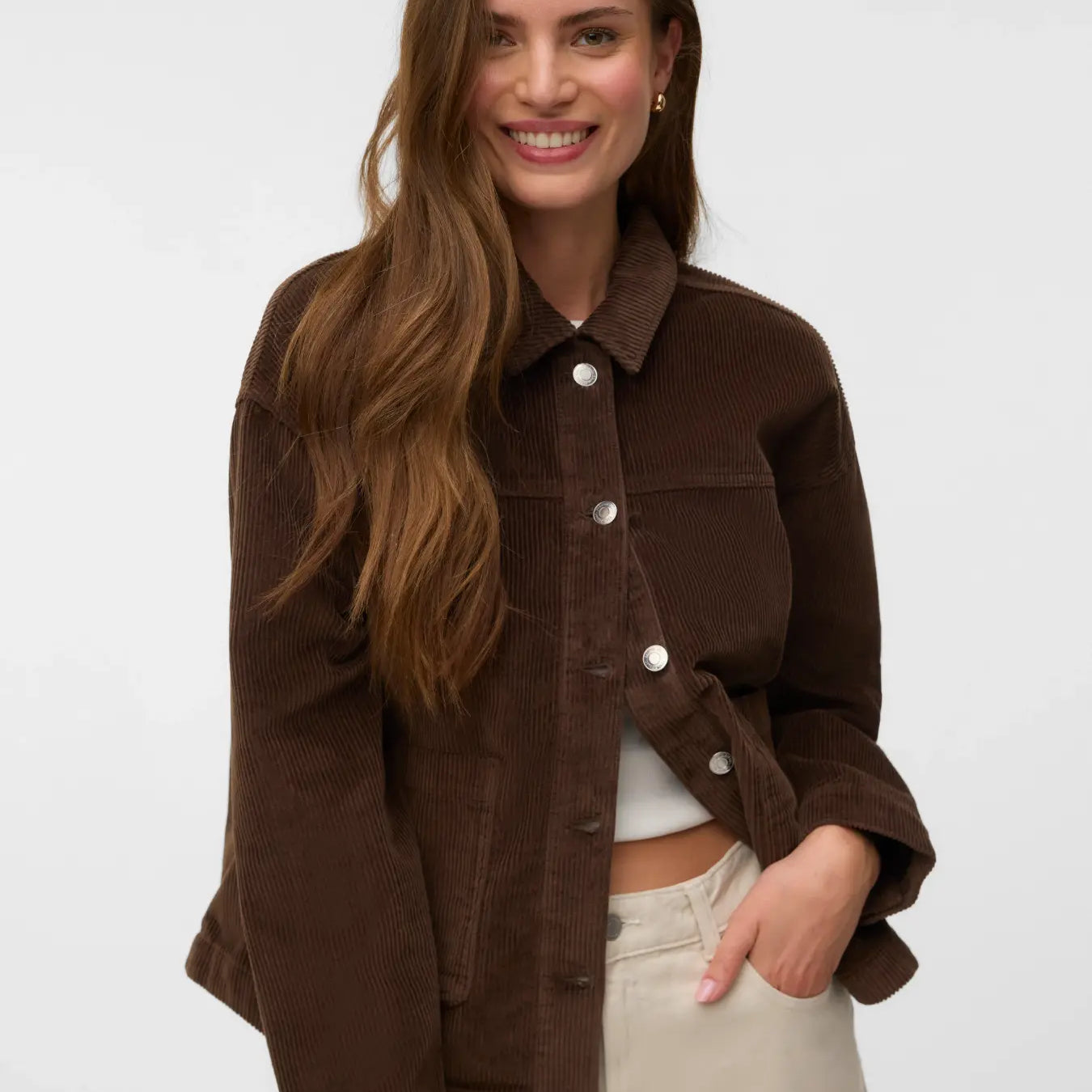 VM JAMIE LS CORDUROY JACKET - CHOCOLATE CHIP