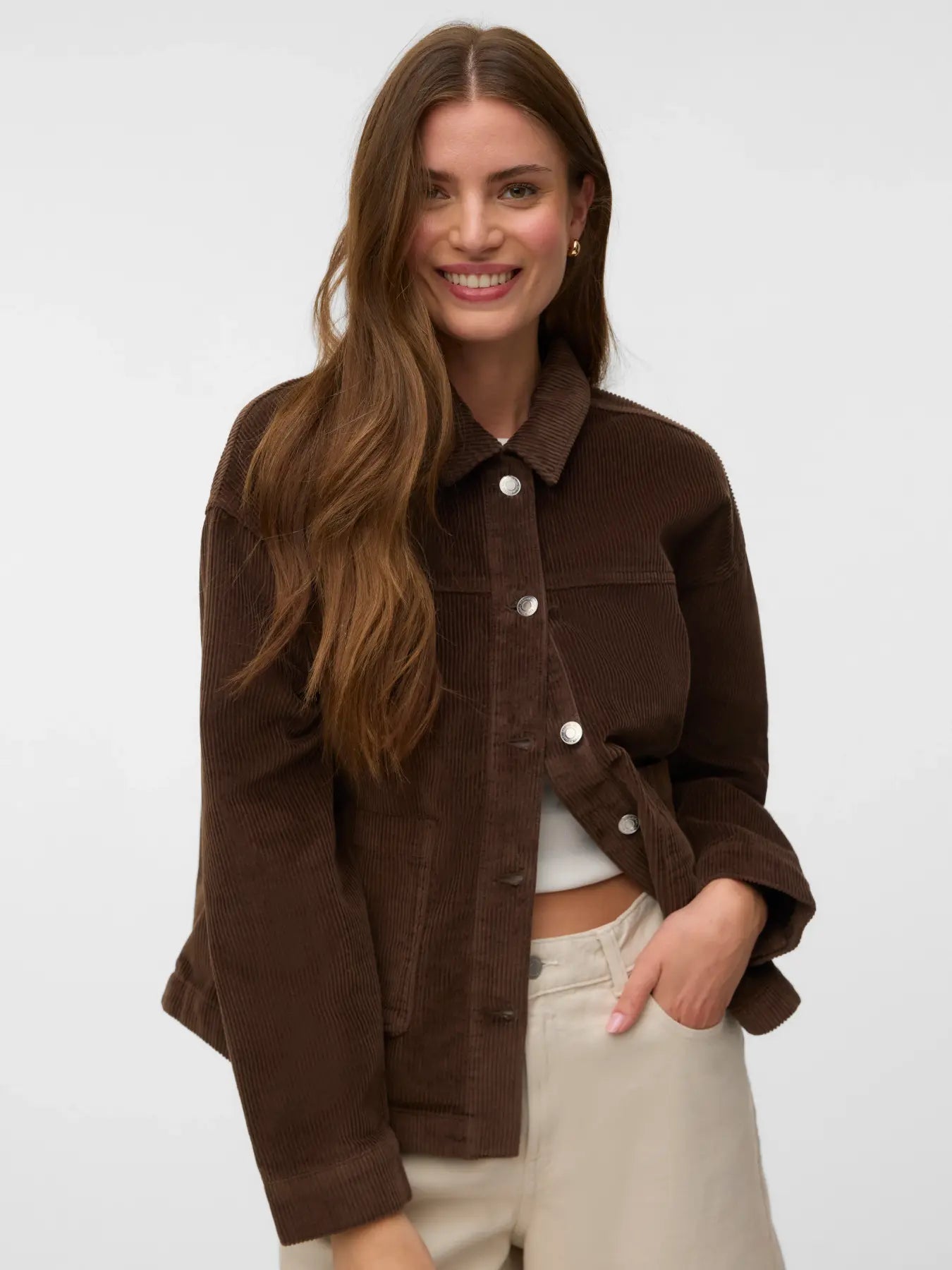 VM JAMIE LS CORDUROY JACKET - CHOCOLATE CHIP