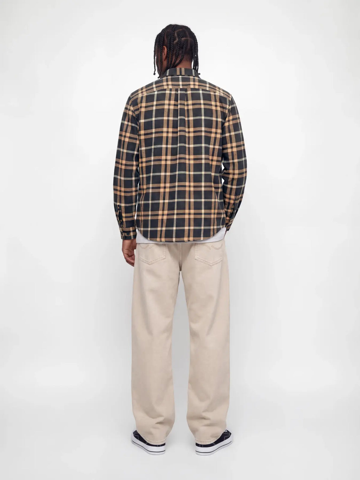 JJ IVY CHECK LS OVERSHIRT - GANACHE