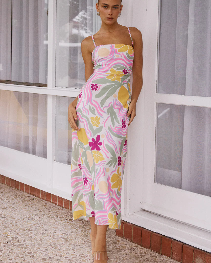 LEO PRINTED SLIP DRESS - AVELINE PRINT