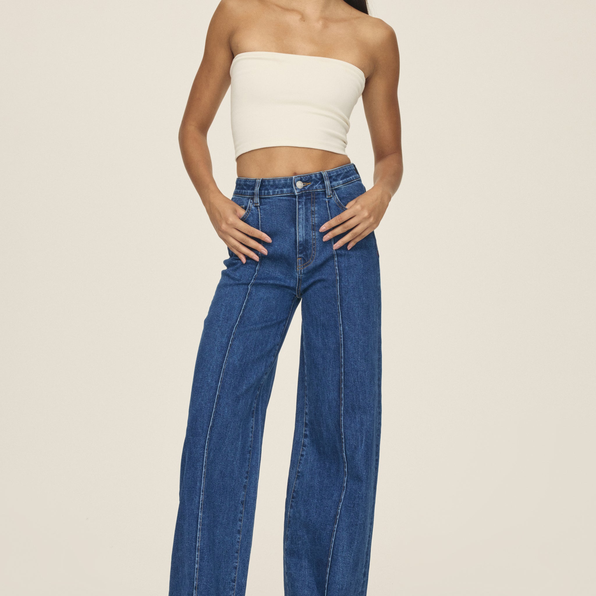 WARP + WEFT NCE WIDE LEG JEANS - CUFF IT