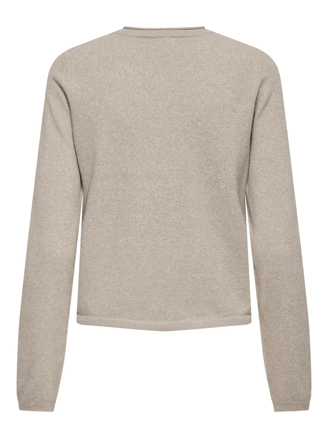 ONLY LOYAL O NECK CARDIGAN - BEIGE MELANGE